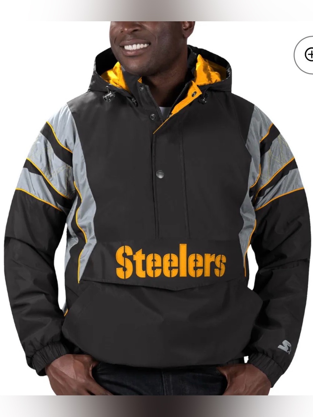 NWT Pittsburgh Steelers Men’s Starter Jacket Pullover Coat Size Large